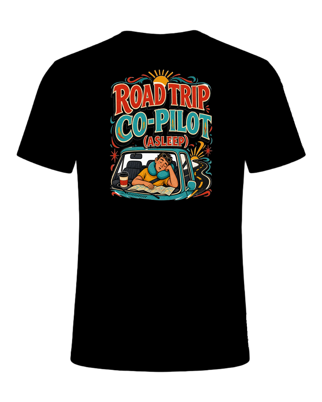 ROAD TRIP CO-PILOT (ASLEEP) — Black