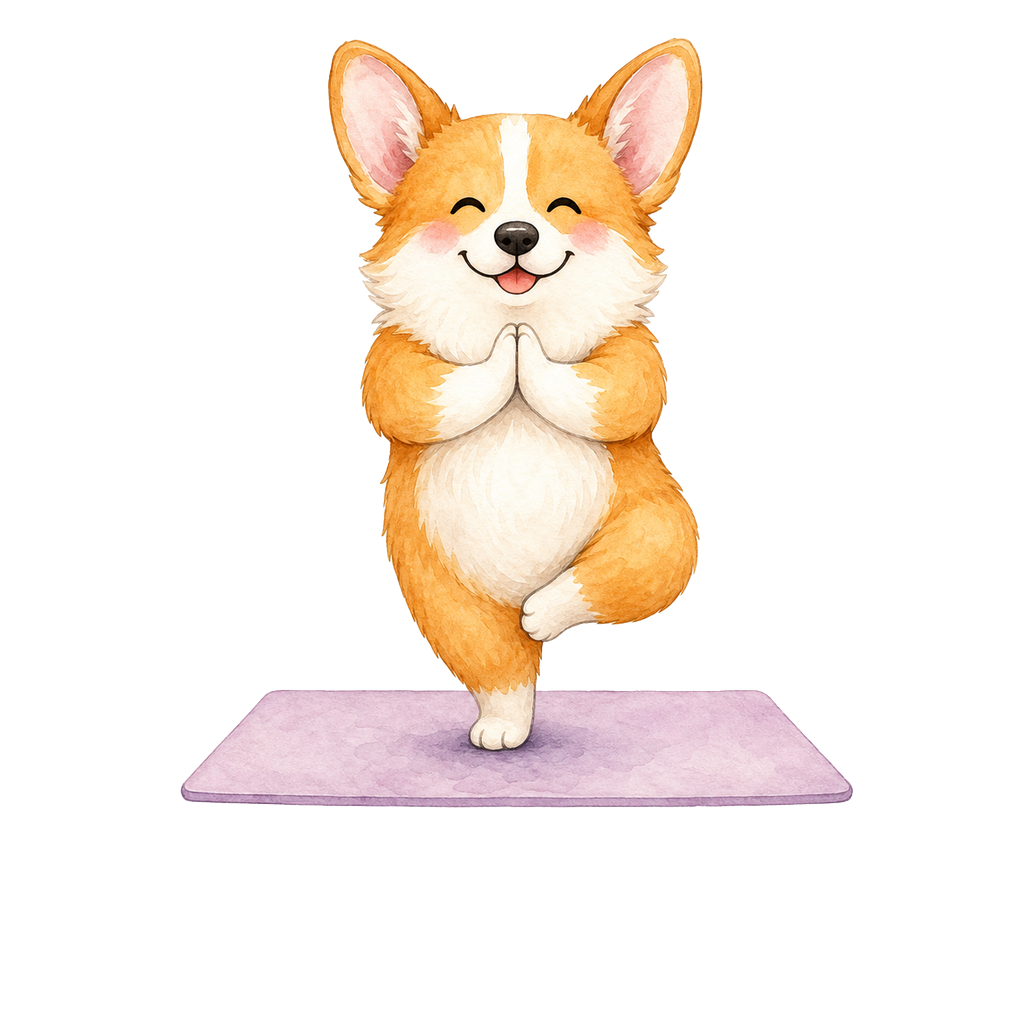 Corgi + Yoga