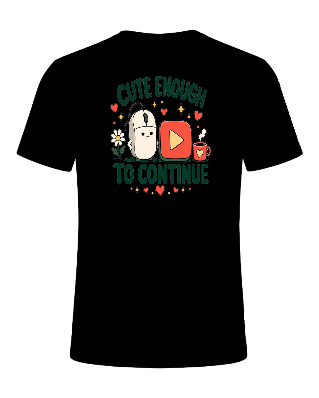 CUTE ENOUGH TO CONTINUE — Black