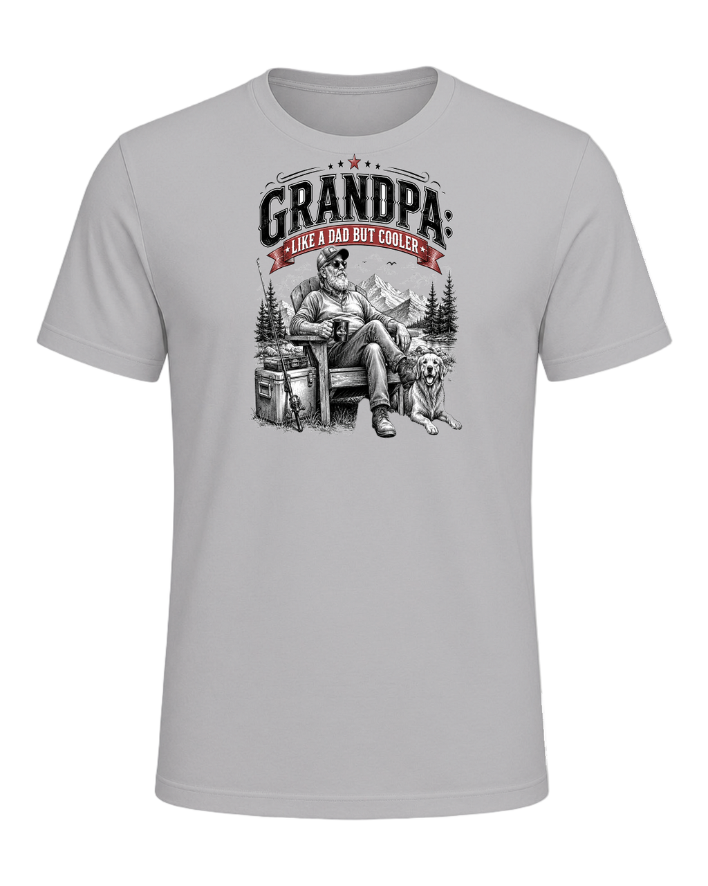 Grandpa: like a dad but cooler — Athletic Heather