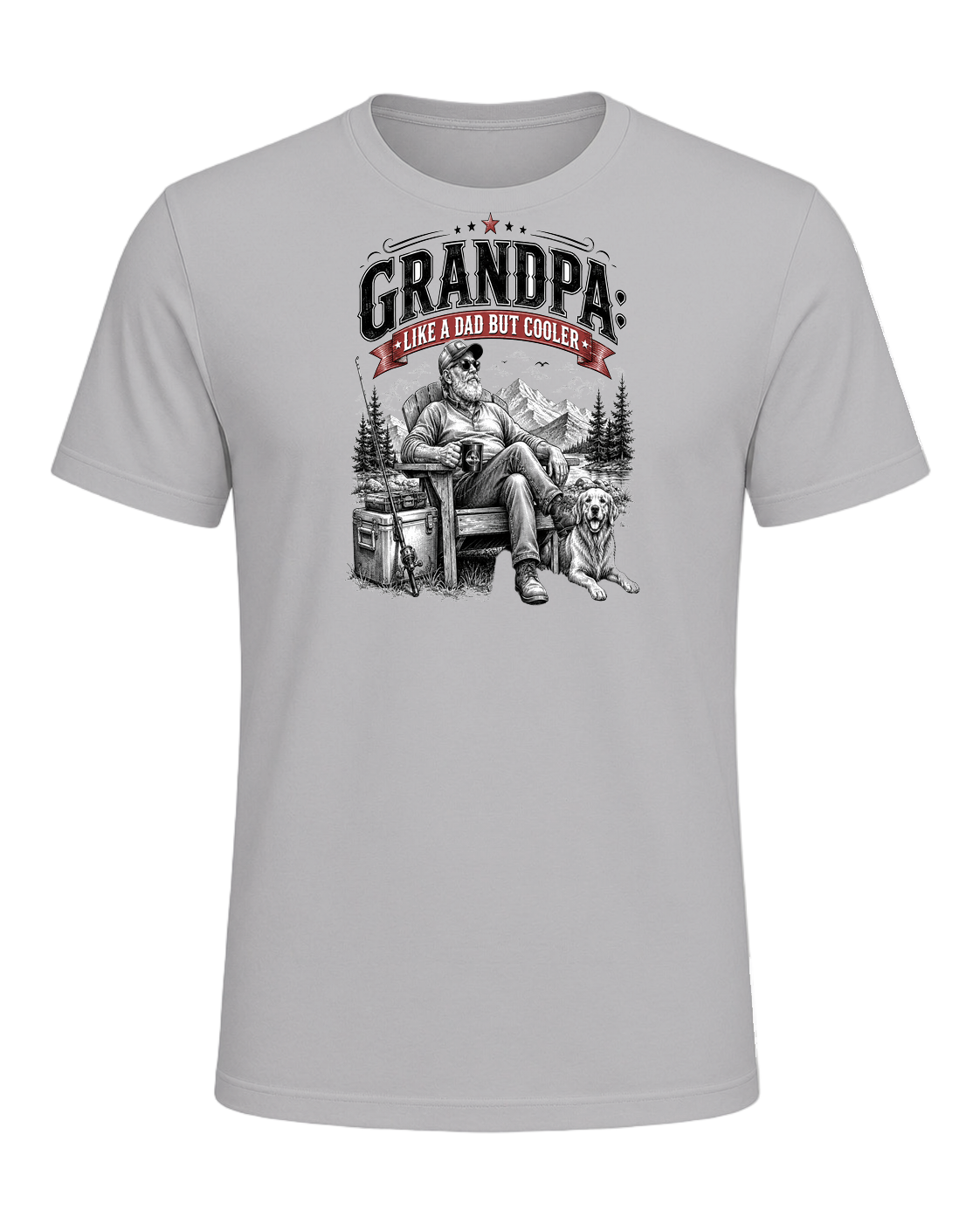 Grandpa: like a dad but cooler — Athletic Heather