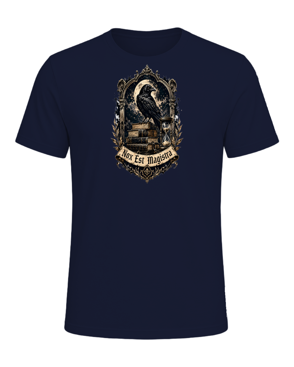 Latin Motto Crest — Navy