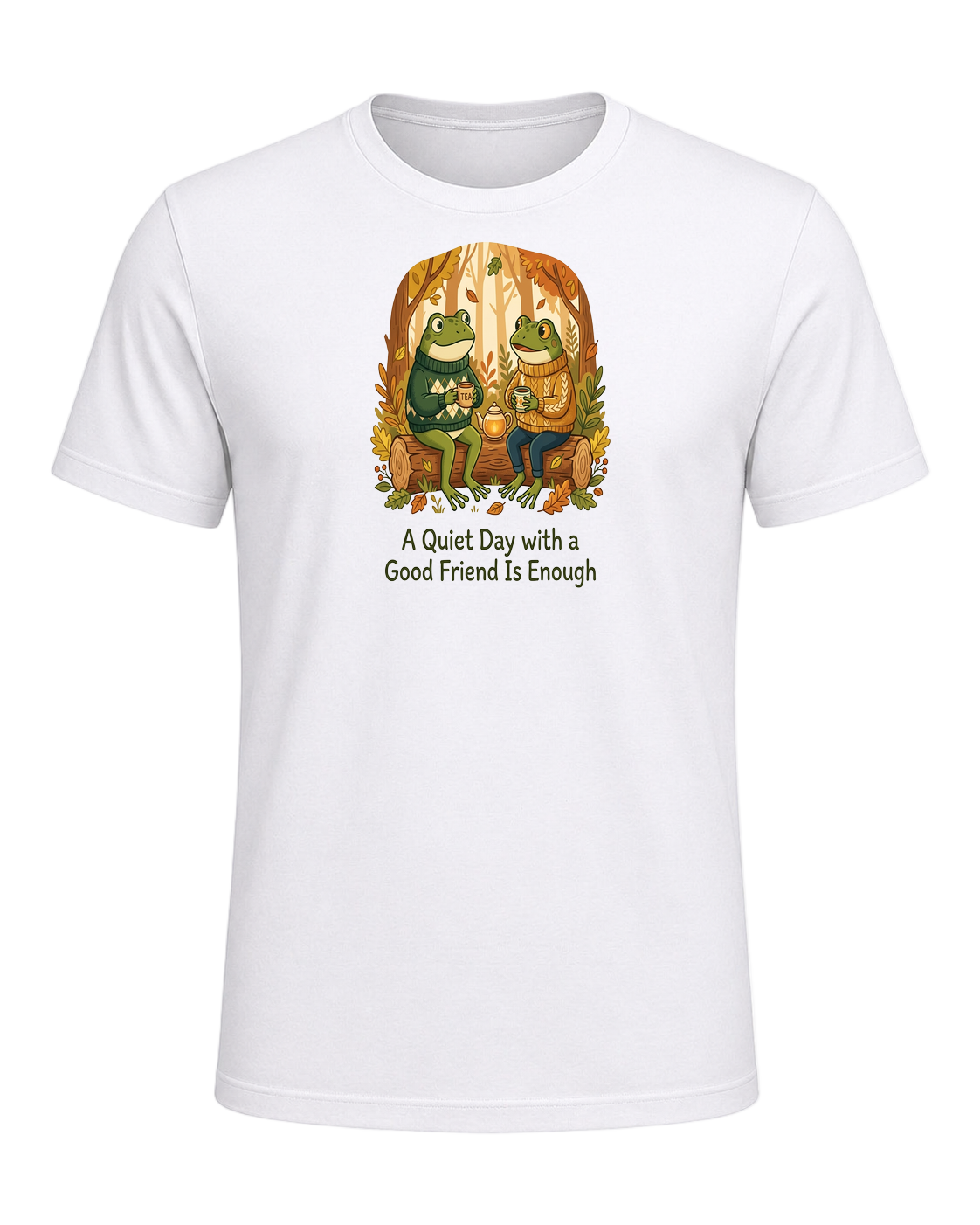 Cozy Frog Friends — White