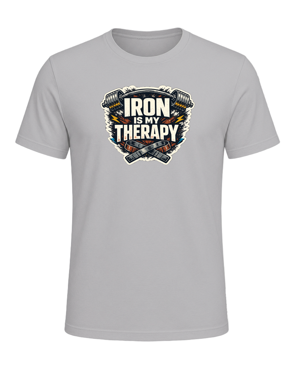 Iron Is My Therapy Tee — Athletic Heather