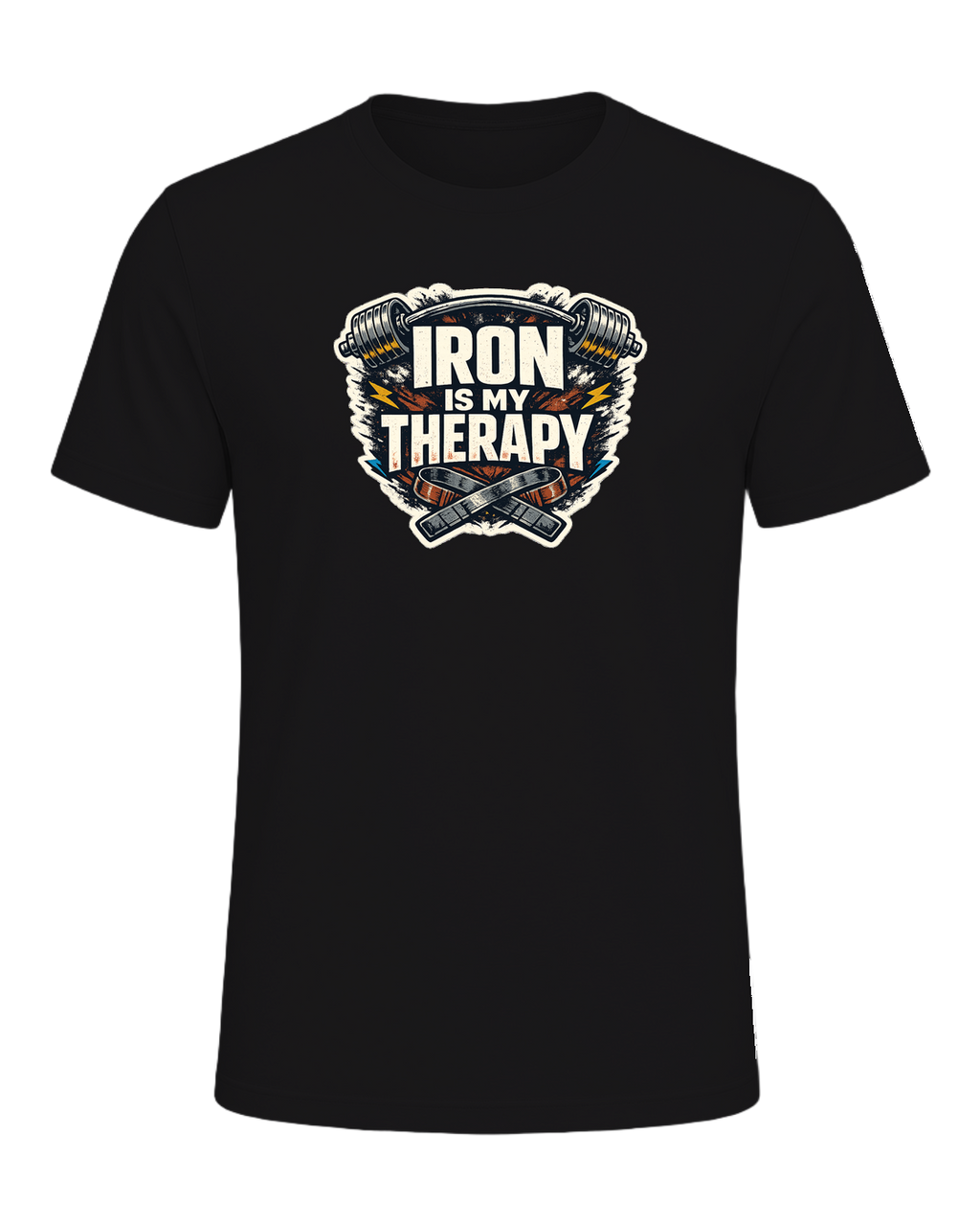 Iron Is My Therapy Tee — Dark Grey Heather