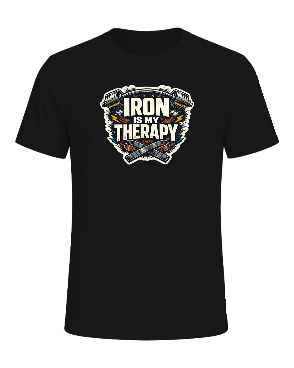 Iron Is My Therapy Tee — Dark Grey Heather