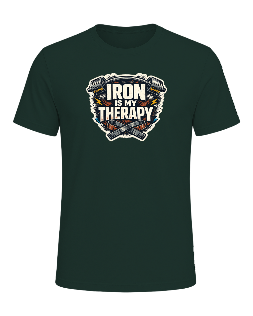 Iron Is My Therapy Tee — Forest