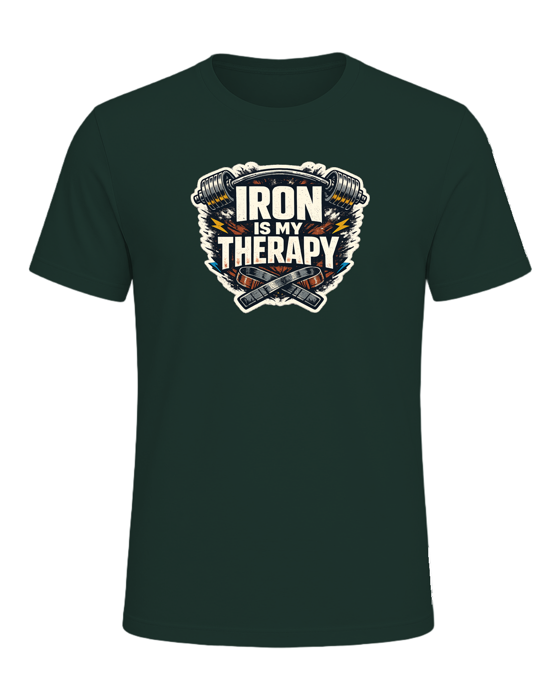 Iron Is My Therapy Tee — Forest