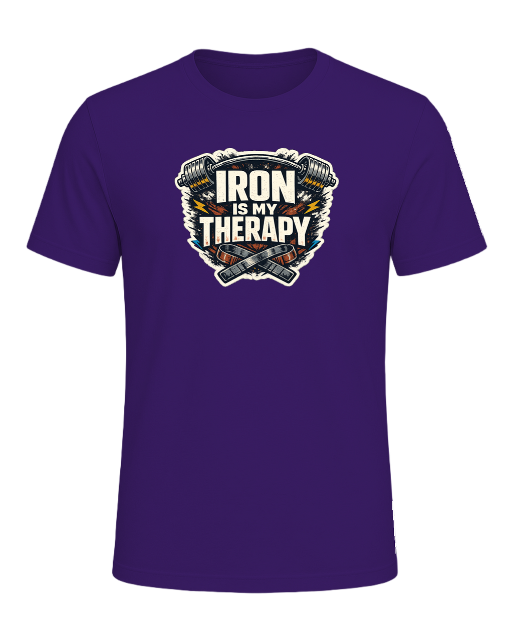 Iron Is My Therapy Tee — Team Purple