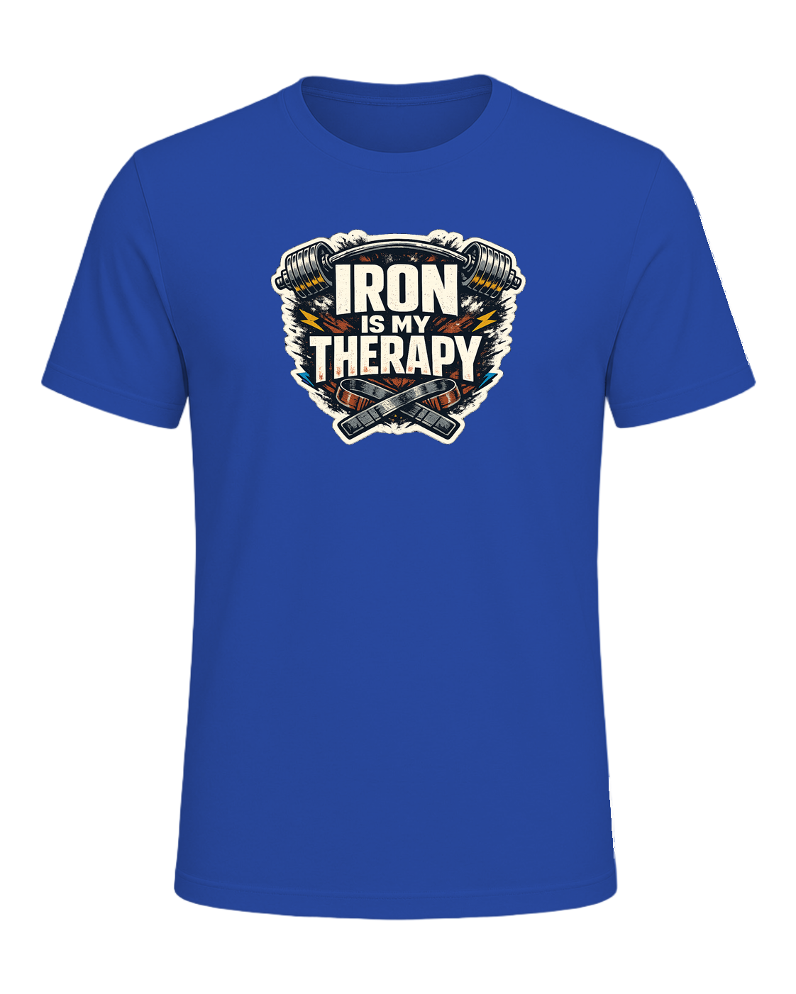 Iron Is My Therapy Tee — True Royal