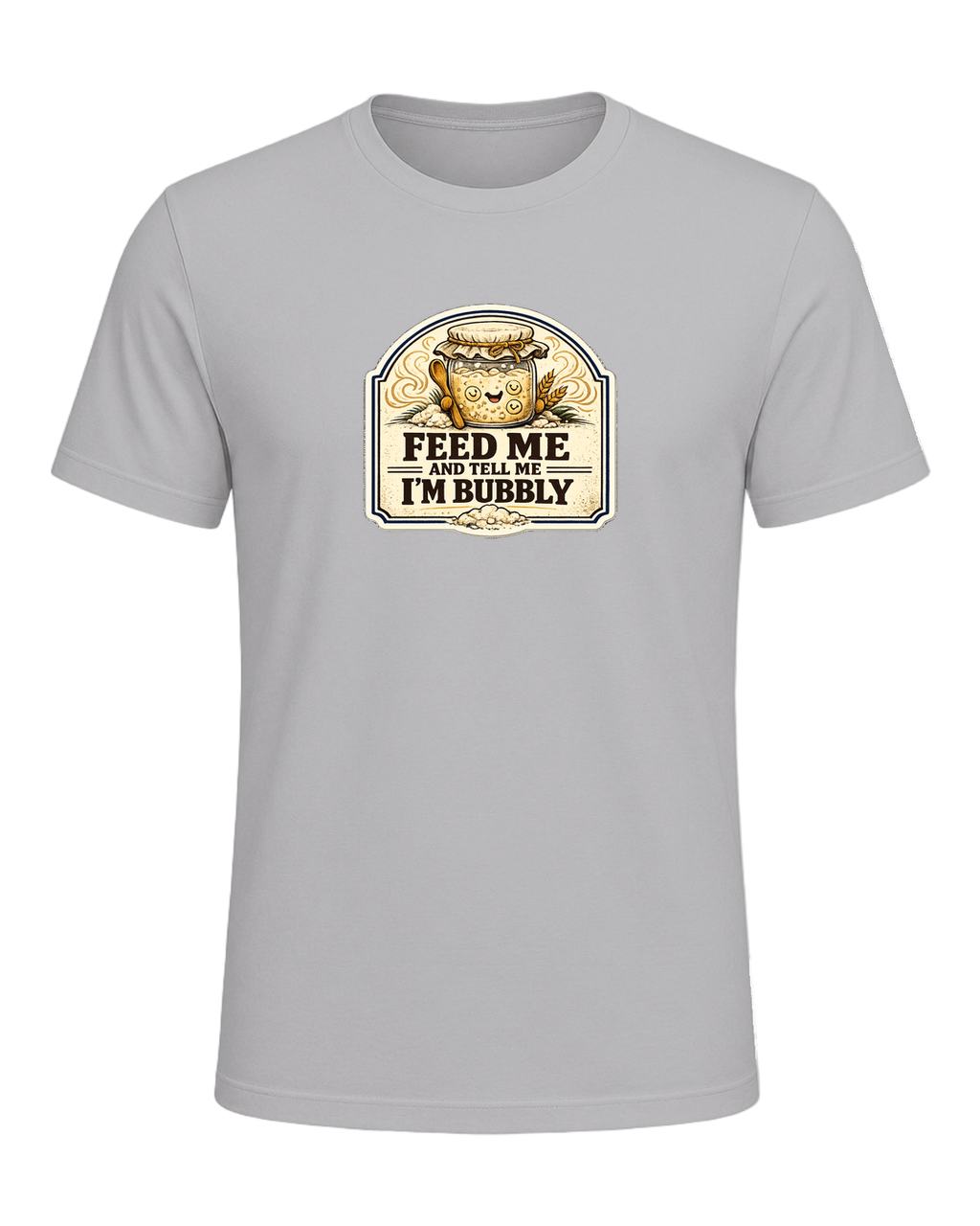 Feed Me And Tell Me I'm Bubbly Tee — Athletic Heather