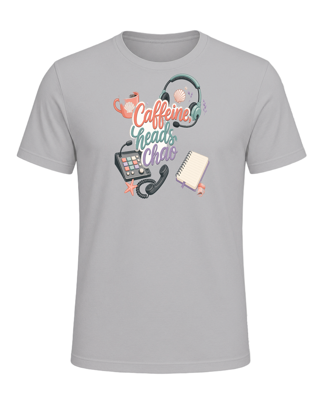 Caffeine, headset, chaos — Athletic Heather
