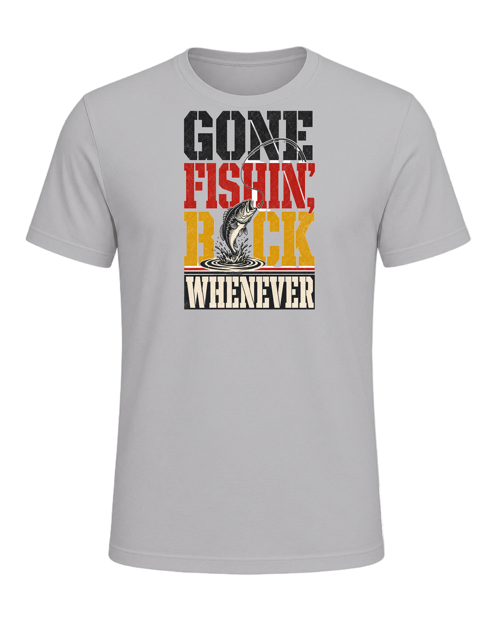 GONE FISHIN', BACK WHENEVER — Athletic Heather