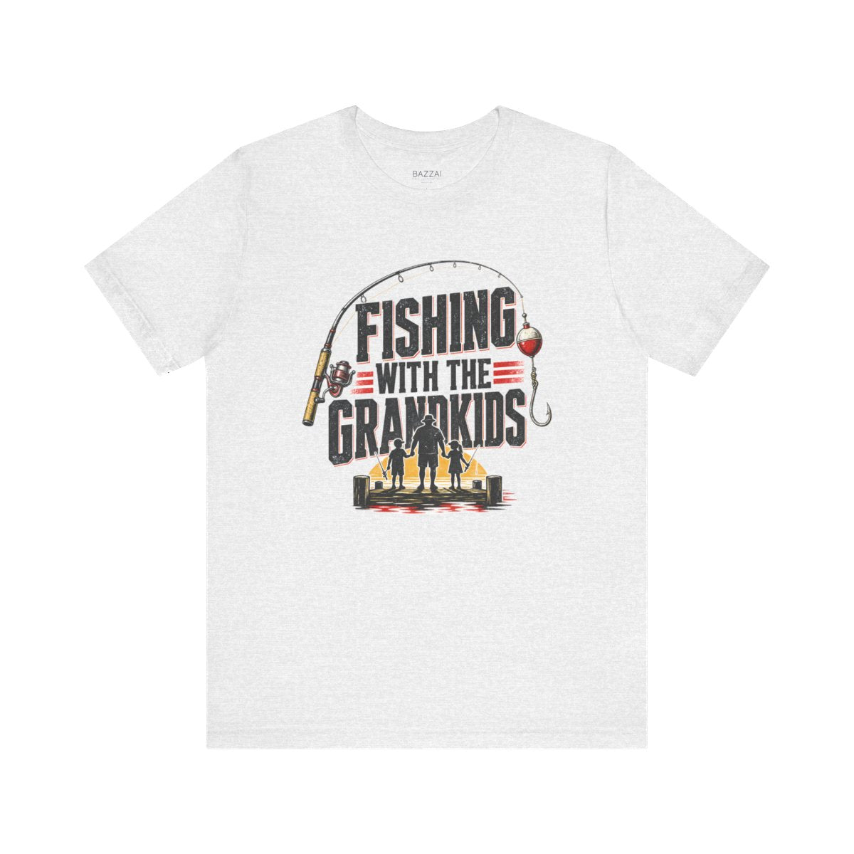 Grandpa Gift T-Shirt — Fishing with the Grandkids — papa grandpa t-shirt design