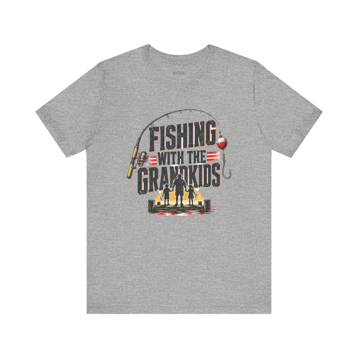 Grandpa Gift T-Shirt — Fishing with the Grandkids — papa grandpa t-shirt design
