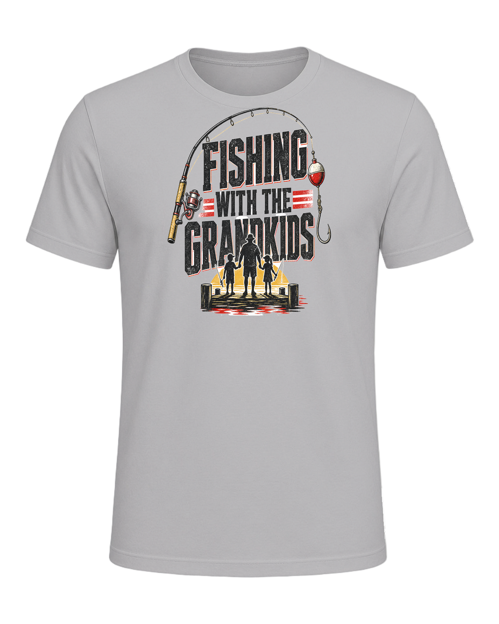 FISHING WITH THE GRANDKIDS — Athletic Heather