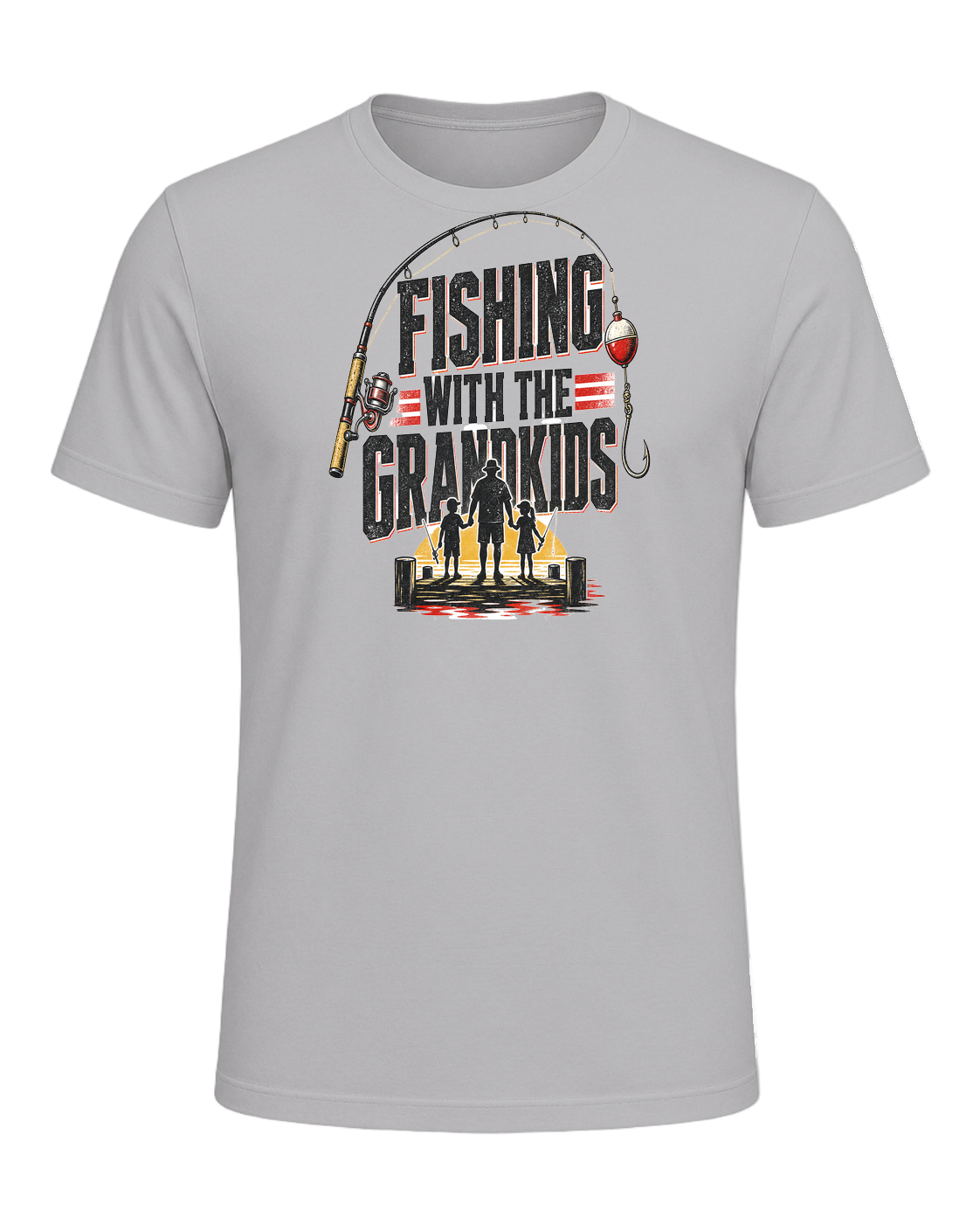 FISHING WITH THE GRANDKIDS — Athletic Heather