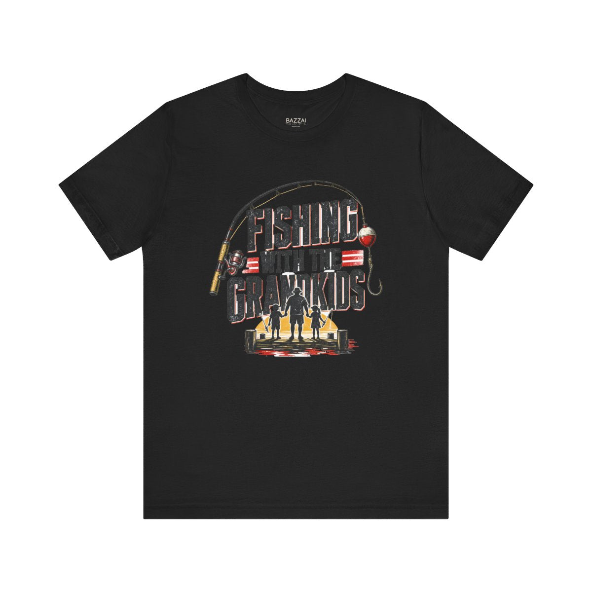 Grandpa Gift T-Shirt — Fishing with the Grandkids — papa grandpa t-shirt design