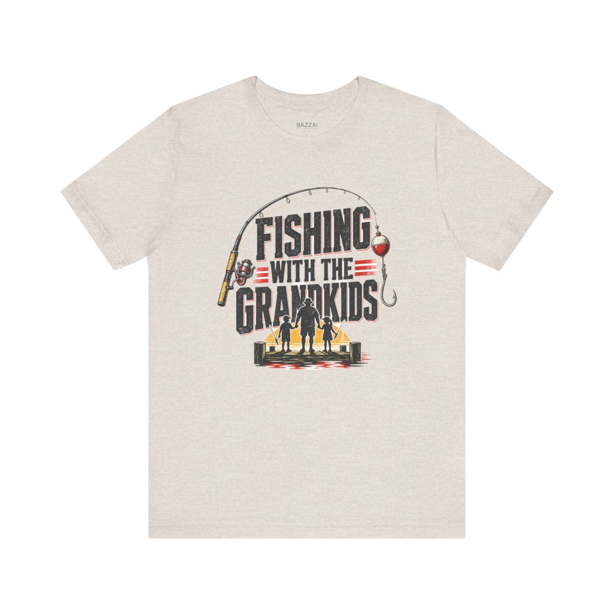 Grandpa Gift T-Shirt — Fishing with the Grandkids — papa grandpa t-shirt design