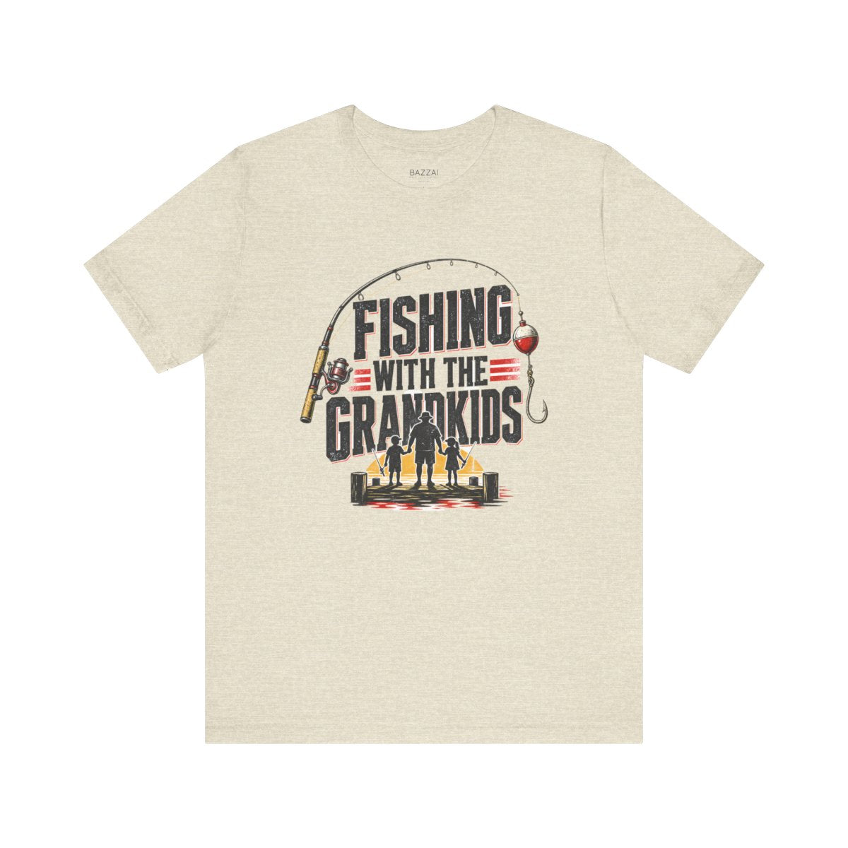 Grandpa Gift T-Shirt — Fishing with the Grandkids — papa grandpa t-shirt design
