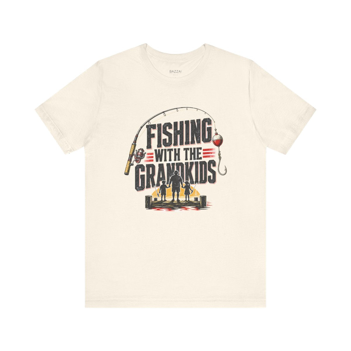 Grandpa Gift T-Shirt — Fishing with the Grandkids — papa grandpa t-shirt design