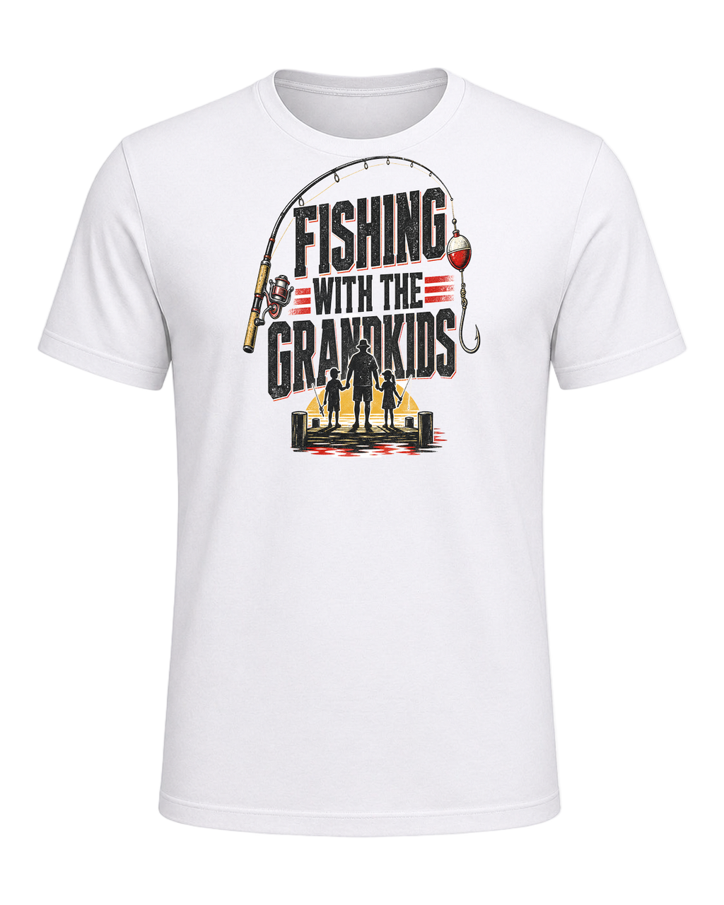 FISHING WITH THE GRANDKIDS — White