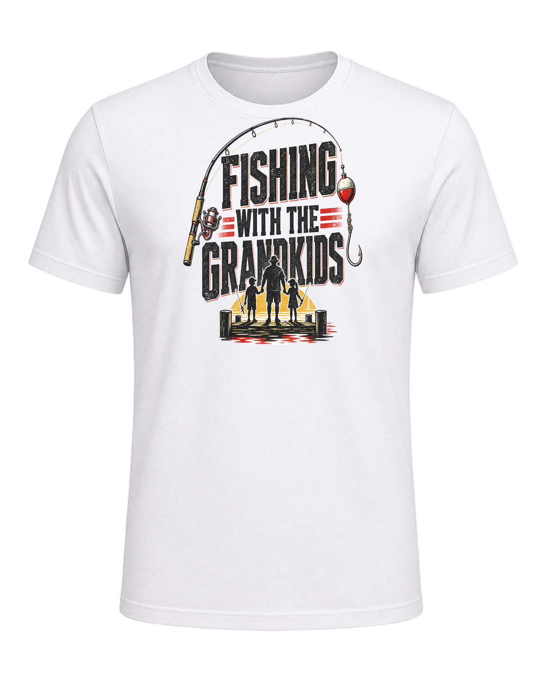 FISHING WITH THE GRANDKIDS — White