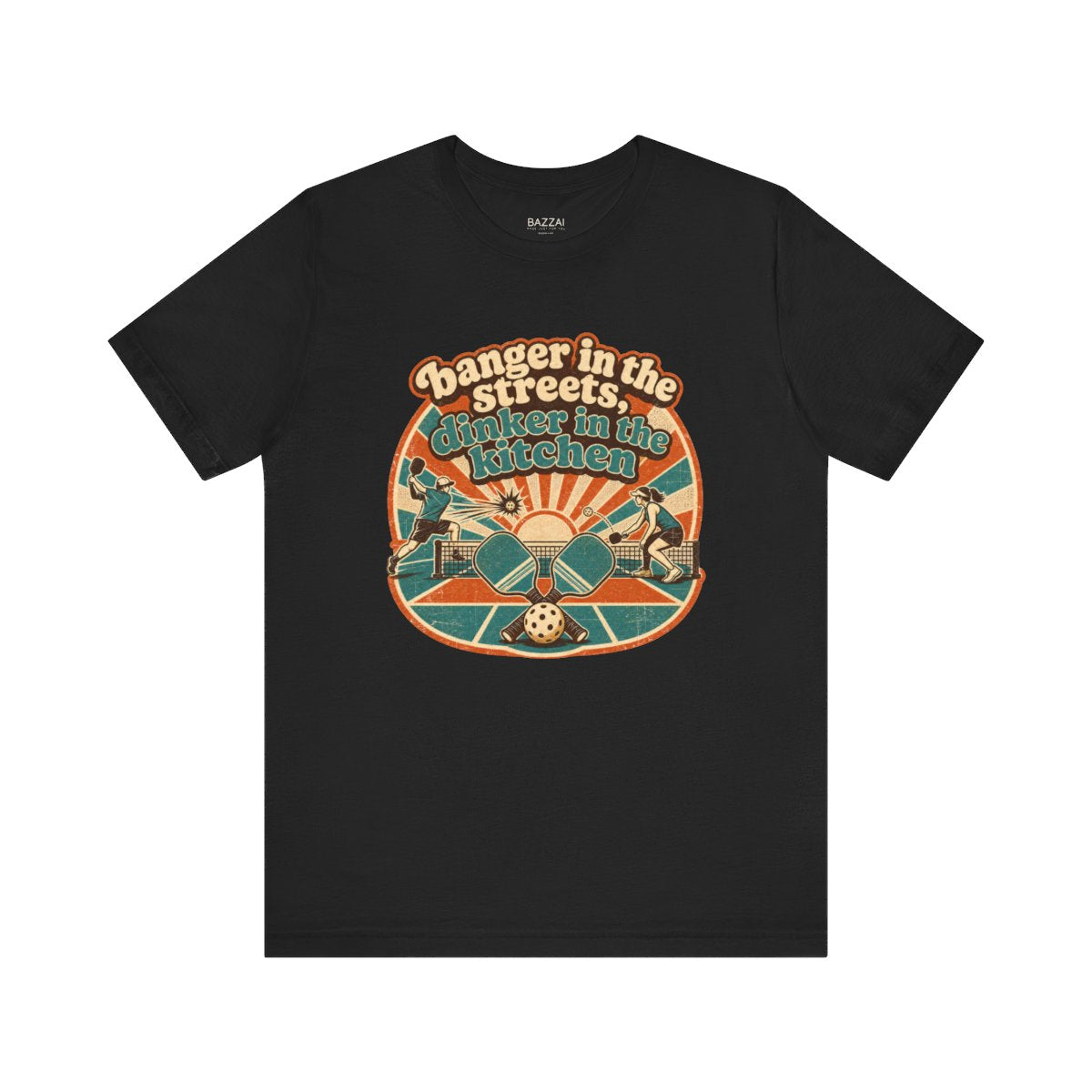 Pickleball Humor T-Shirt — Banger in the Streets, Dinker in The — pickleball t-shirt design