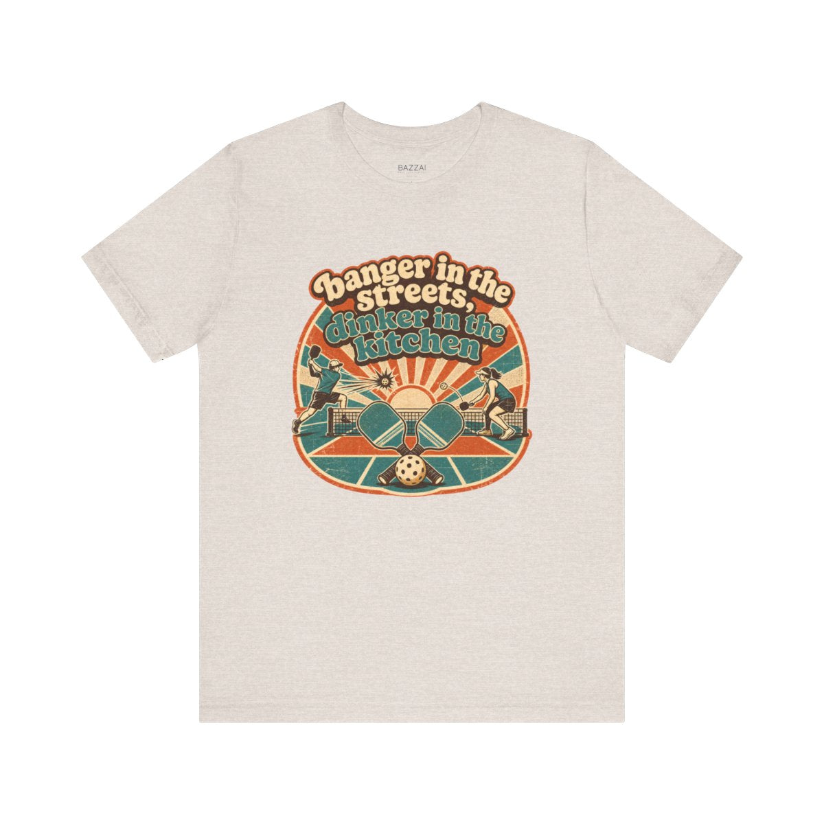 Pickleball Humor T-Shirt — Banger in the Streets, Dinker in The — pickleball t-shirt design