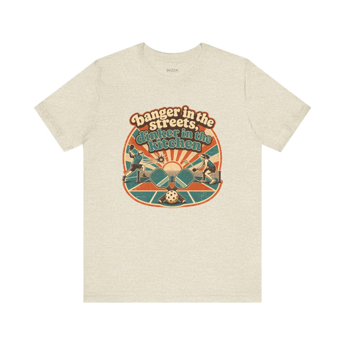 Pickleball Humor T-Shirt — Banger in the Streets, Dinker in The — pickleball t-shirt design