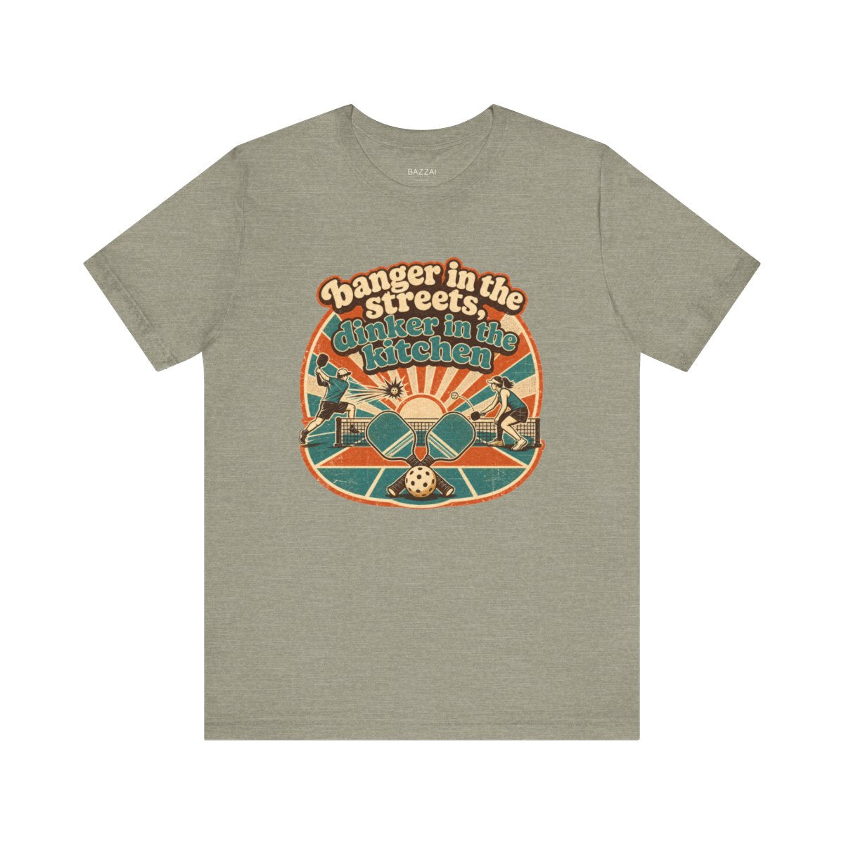 Pickleball Humor T-Shirt — Banger in the Streets, Dinker in The — pickleball t-shirt design
