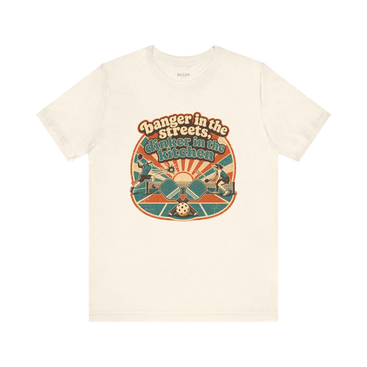 Pickleball Humor T-Shirt — Banger in the Streets, Dinker in The — pickleball t-shirt design