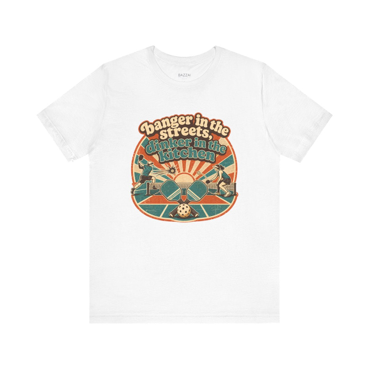 Pickleball Humor T-Shirt — Banger in the Streets, Dinker in The — pickleball t-shirt design
