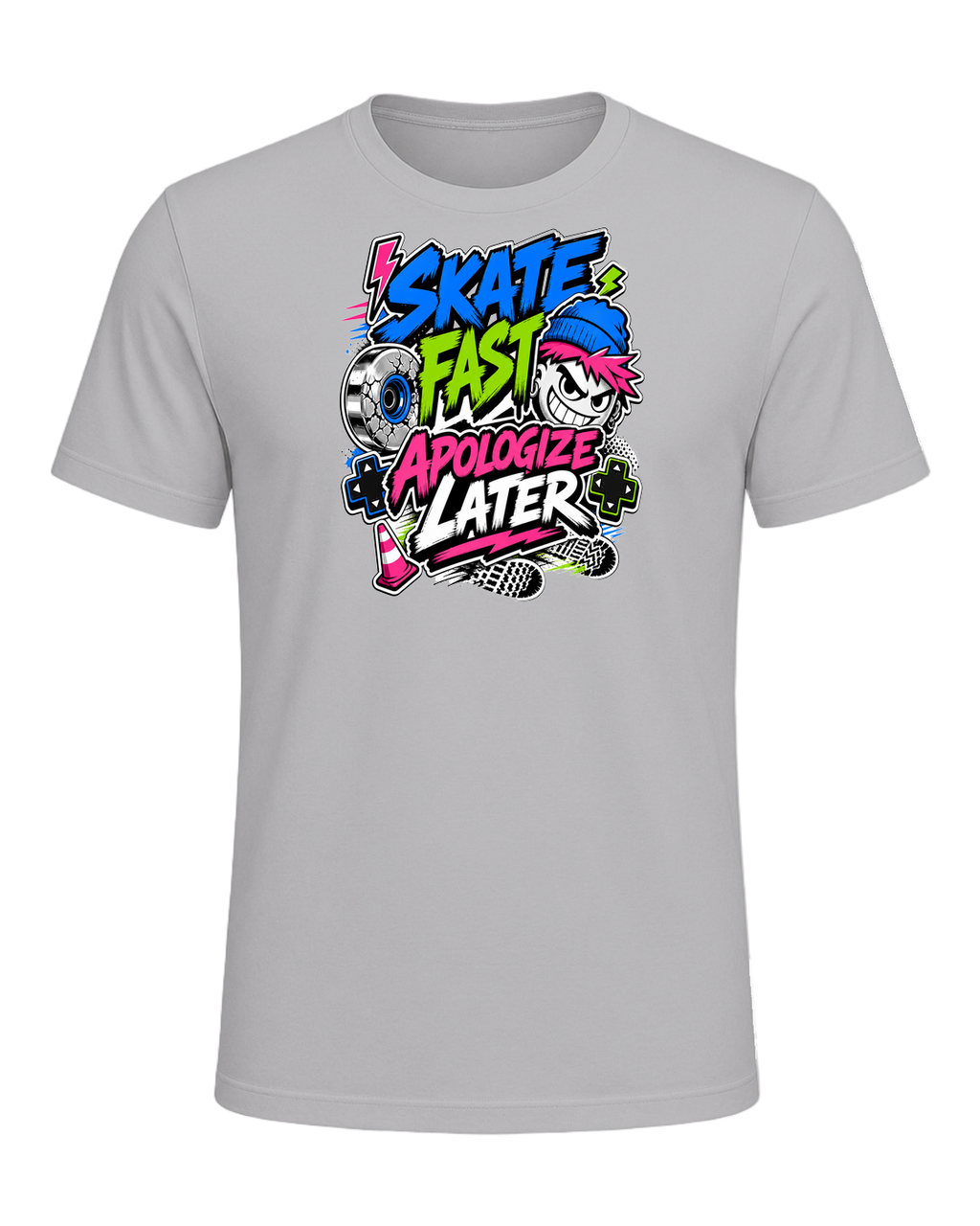 SKATE FAST APOLOGIZE LATER — Athletic Heather