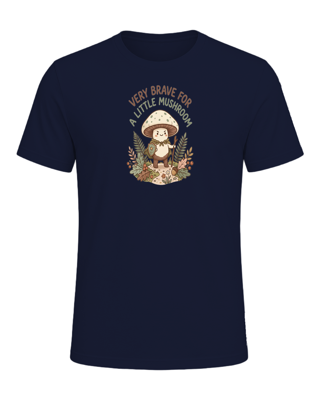 VERY BRAVE FOR A LITTLE MUSHROOM — Navy