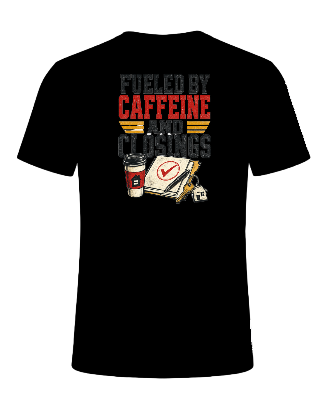 FUELED BY CAFFEINE AND CLOSINGS — Black