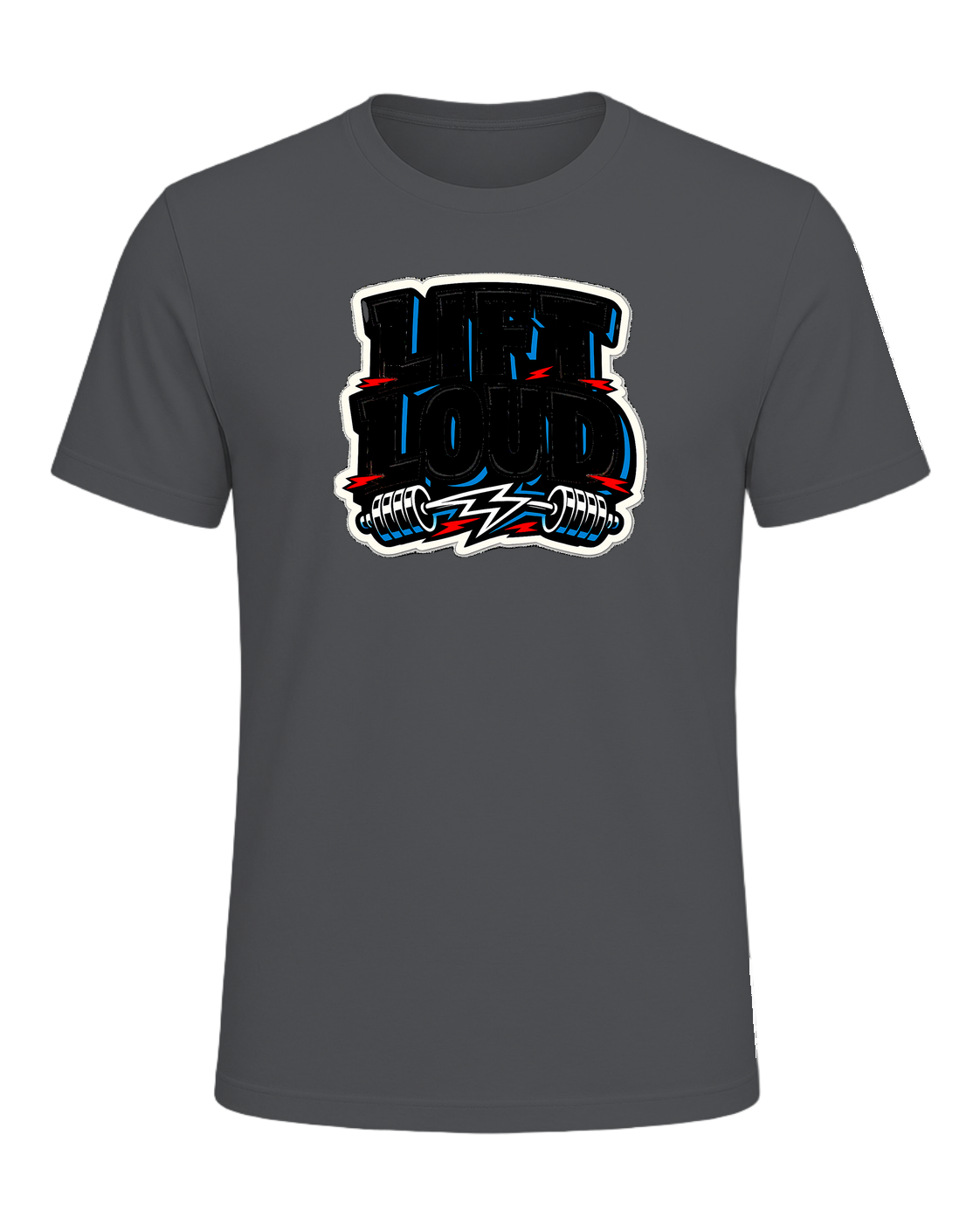 Lift Loud Tee — Asphalt