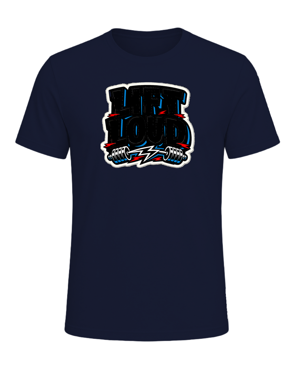 Lift Loud Tee — Navy