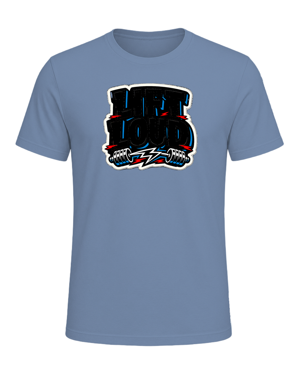 Lift Loud Tee — Steel Blue