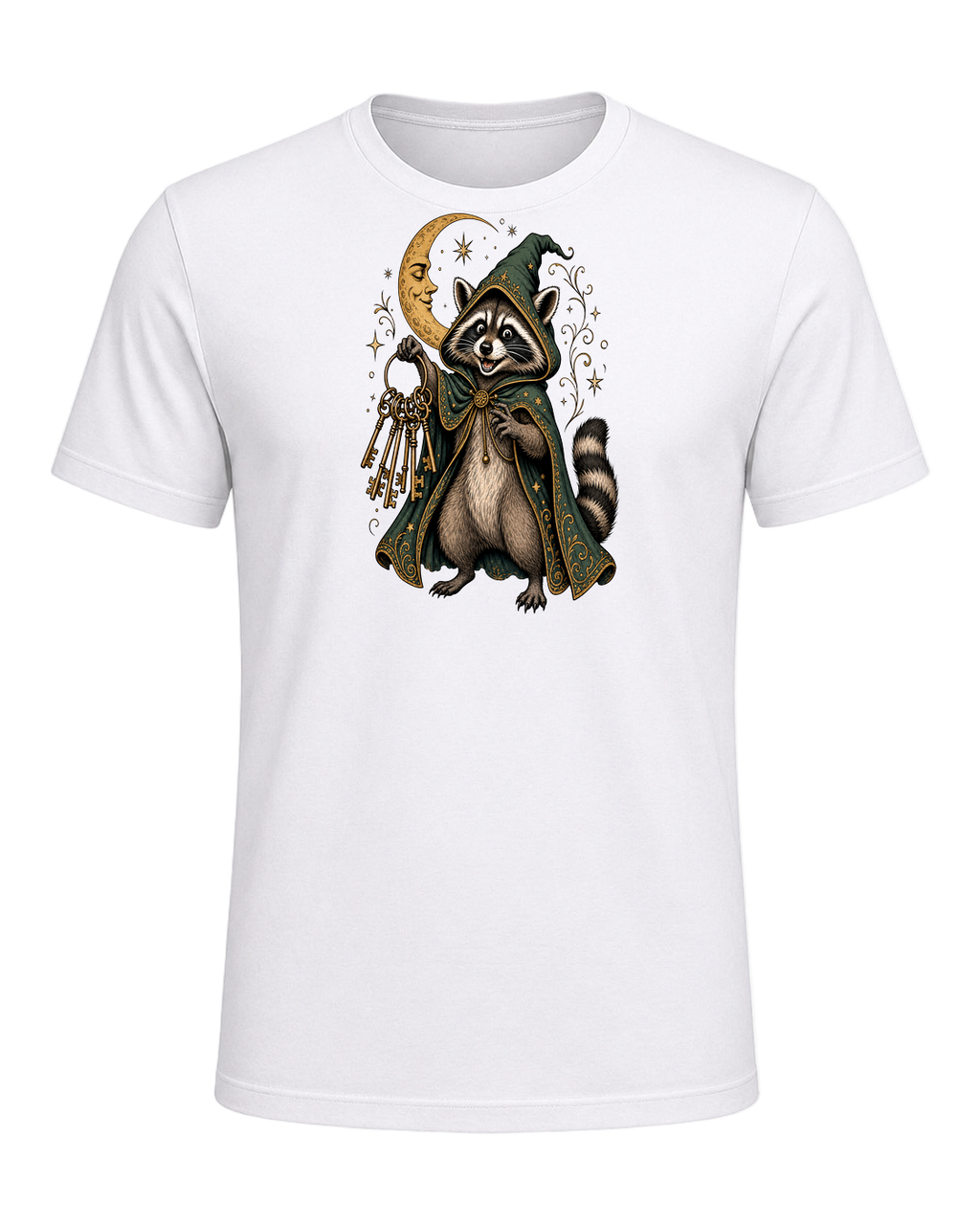 Raccoon Wizard Energy — White
