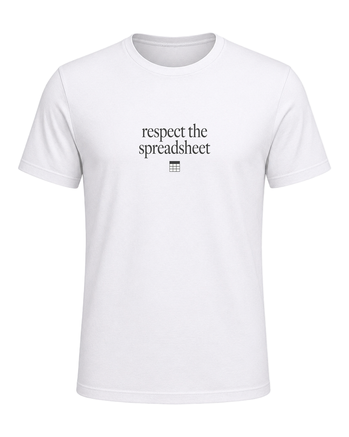 respect the spreadsheet — White