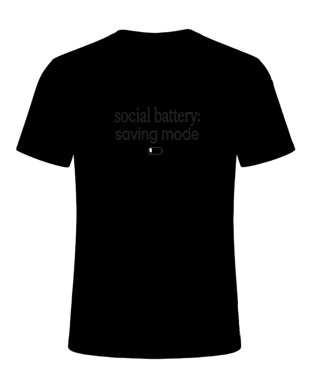 social battery: saving mode — Black