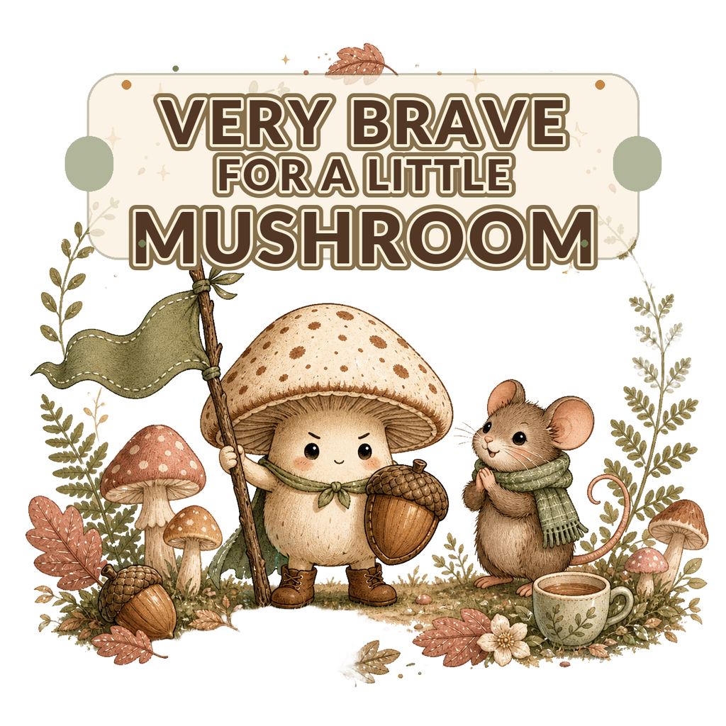 VERY BRAVE FOR A LITTLE MUSHROOM