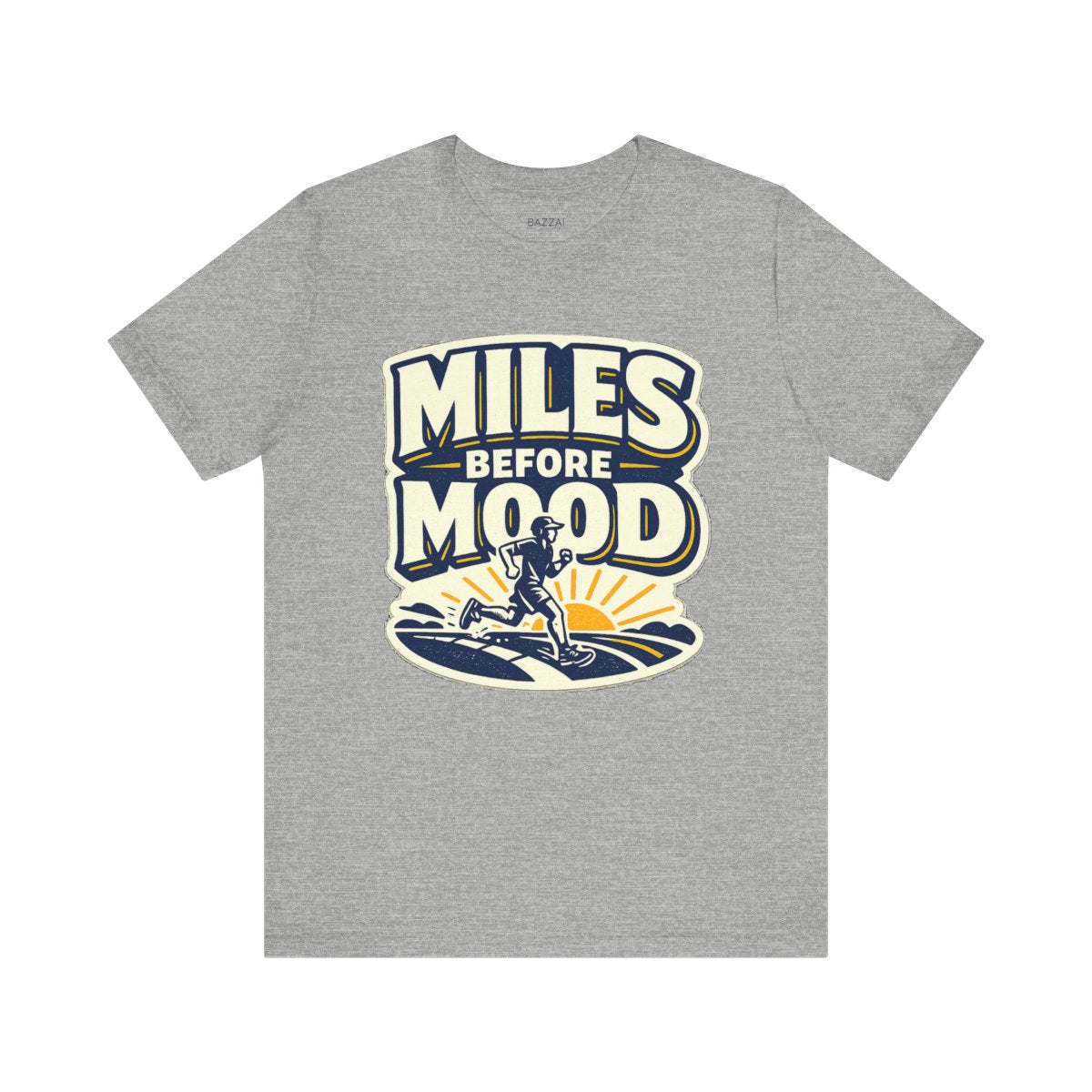 Running Humor T-Shirt — Miles Before Mood — running t-shirt design by Reggie
