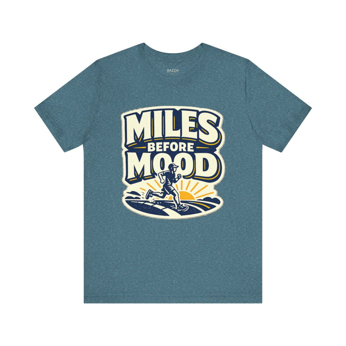 Running Humor T-Shirt — Miles Before Mood — running t-shirt design by Reggie