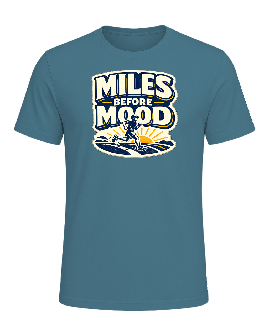 Miles Before Mood Tee — Heather Deep Teal
