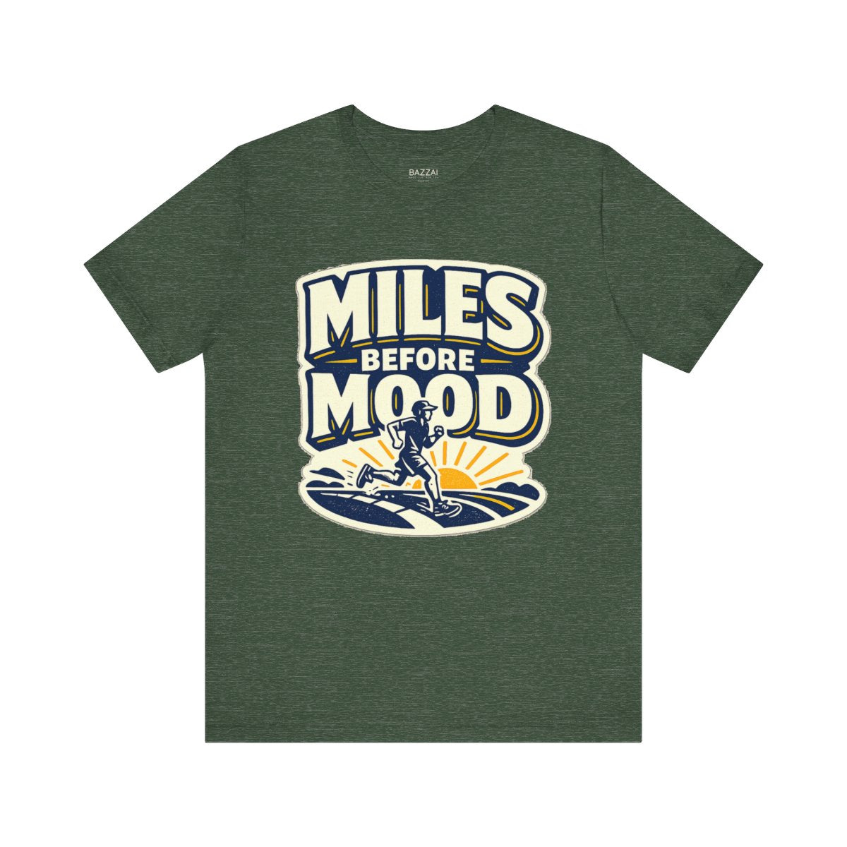 Running Humor T-Shirt — Miles Before Mood — running t-shirt design by Reggie
