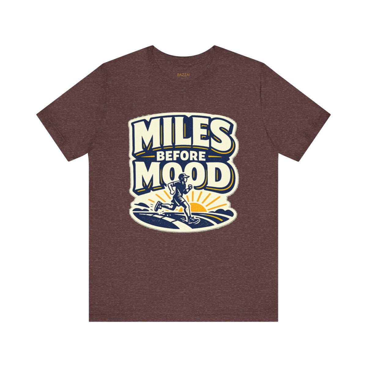 Running Humor T-Shirt — Miles Before Mood — running t-shirt design by Reggie