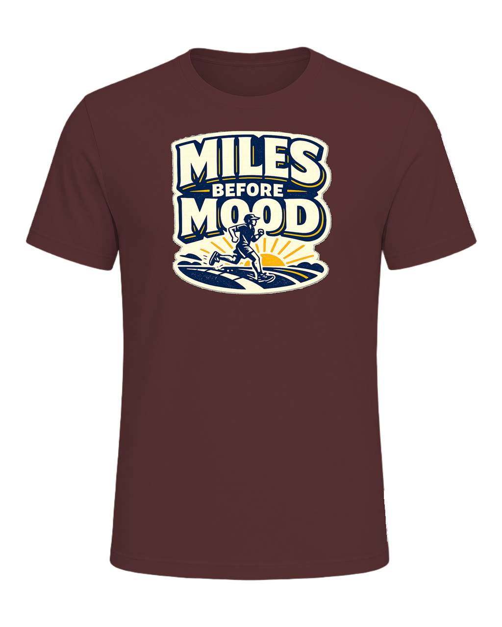 Miles Before Mood Tee — Heather Maroon
