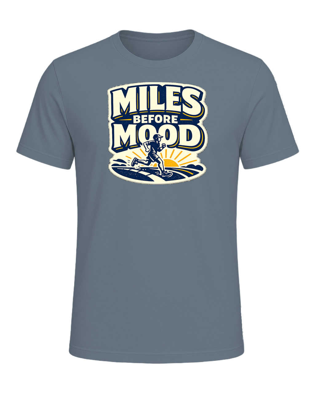 Miles Before Mood Tee — Heather Slate